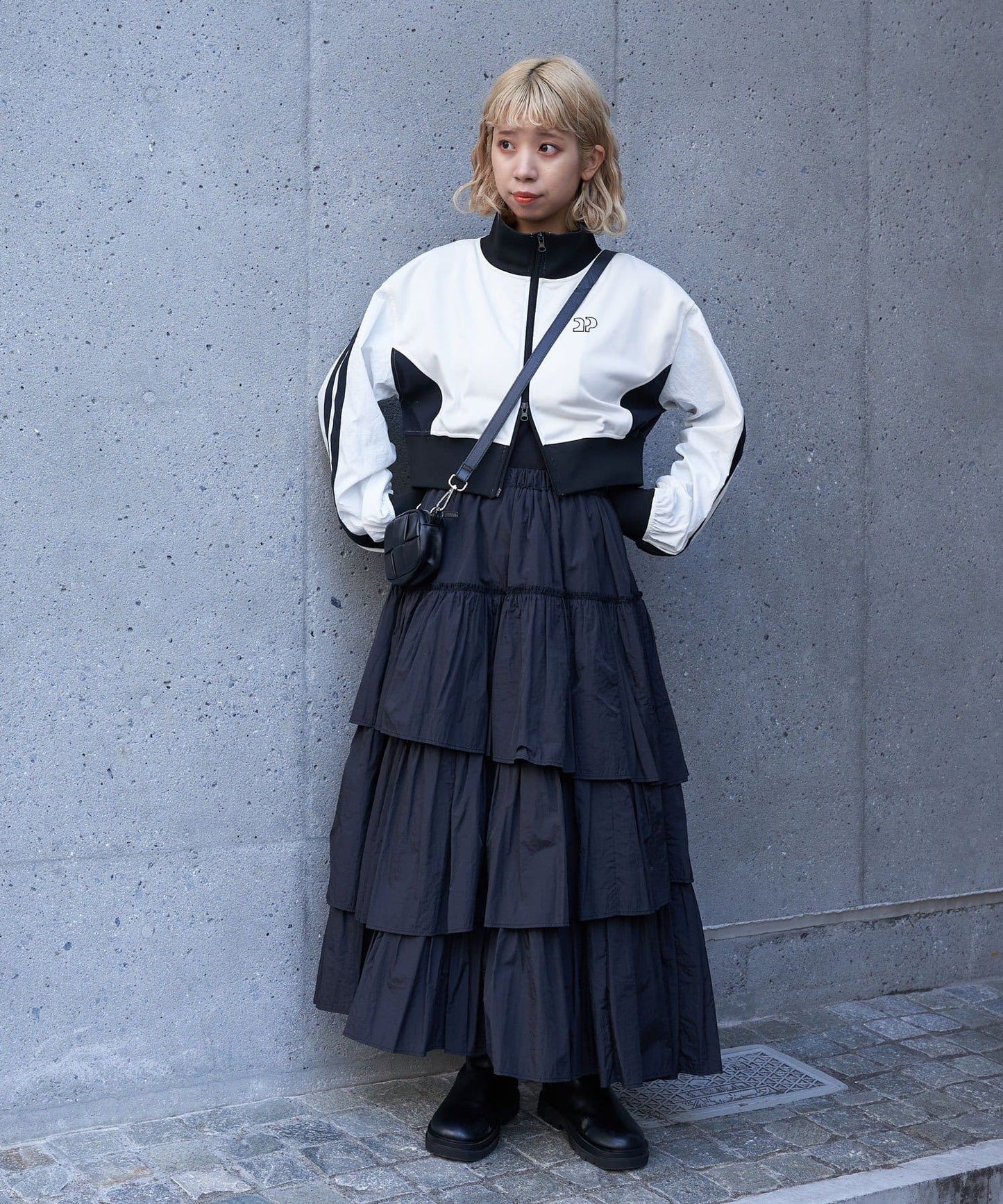 volume tiered skirt (black) *JP