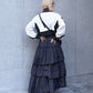 volume tiered skirt (black) *JP