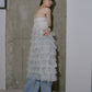 tulle volume dress (white) *JP