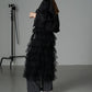 tulle volume dress (black) *JP