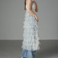 tulle volume dress (white) *JP