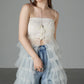 tulle volume dress (white) *JP