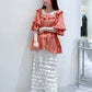 2way frilled collar top (coral pink) *JP