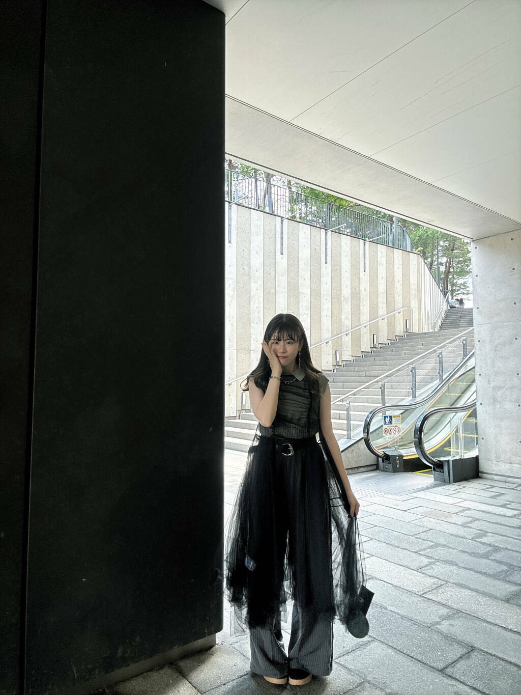 『高橋愛×KBF』frilled tulle dress (black) *JP