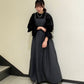 front tuck jumper skirt (charcoal) *JP