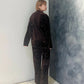 front ribbon velour gown (brown embroidery) *JP