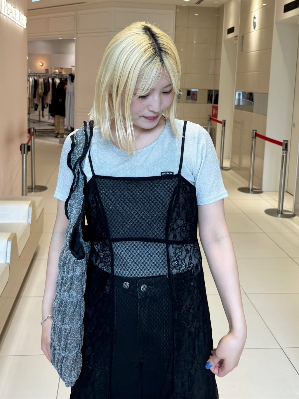 irregular lace ops (black) *JP