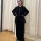 front ribbon velour gown (black embroidery) *JP