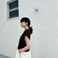 knit vest set dress (brown x ivory) *JP