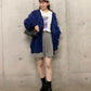 jacquard fringe cardigan (blue) *JP