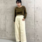 fringe straight pants (ivory) *JP