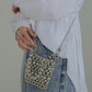 grains chain mini bag (silver) *JP