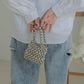 grains chain mini bag (silver) *JP