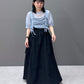 front draw sheer top (blue) *JP