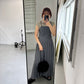 pleated camisole dress (grey) *JP