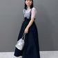 2way nylon gathered skirt (black) *JP