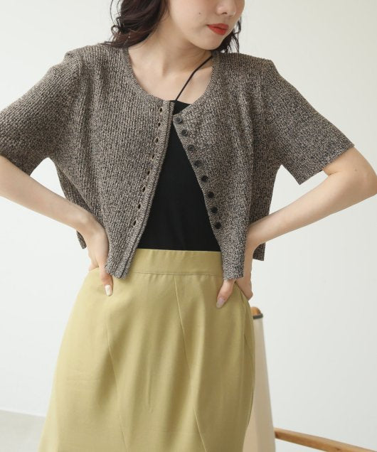 summer knit set (brown) *JP