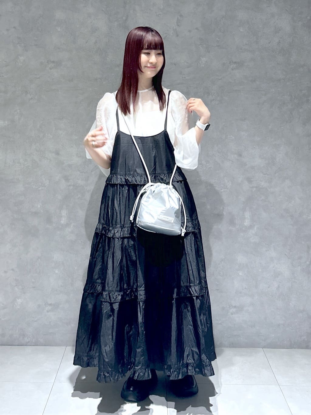 organdy volume blouse (white) *JP