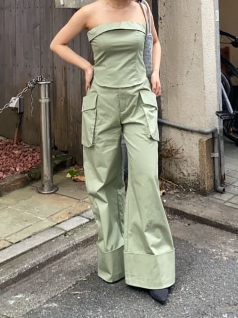 bare Bustier (khaki) *JP