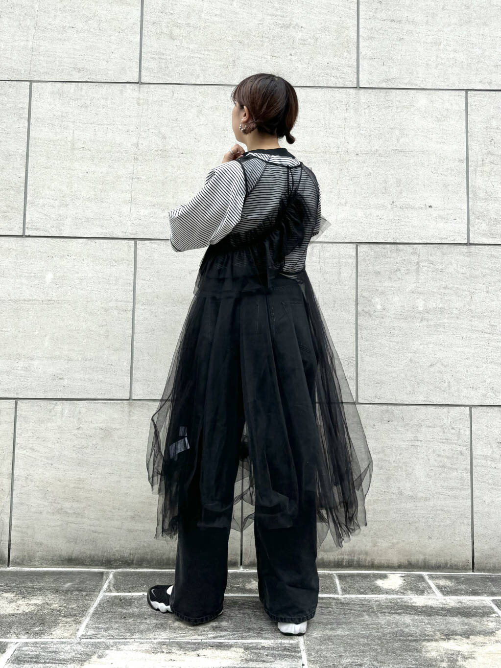 『高橋愛×KBF』frilled tulle dress (black) *JP