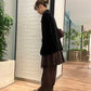 front ribbon velour gown (black) *JP