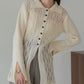 pattern knit cardigan (ivory) *JP