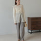 pattern knit cardigan (ivory) *JP