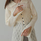 pattern knit cardigan (ivory) *JP