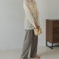 pattern knit cardigan (ivory) *JP