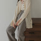 pattern knit cardigan (ivory) *JP