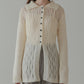 pattern knit cardigan (ivory) *JP