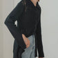 pattern knit cardigan (black) *JP