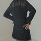 pattern knit cardigan (black) *JP