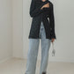 pattern knit cardigan (black) *JP