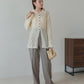 pattern knit cardigan (ivory) *JP