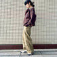 fringe straight pants (khaki) *JP