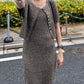 summer knit set (brown) *JP