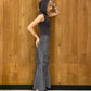 cut out gather skirt (grey) *JP