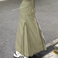 suspender maxi skirt (light khaki) *JP