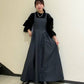 front tuck jumper skirt (charcoal) *JP