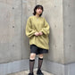 volume knit mini dress (pistachio) *JP