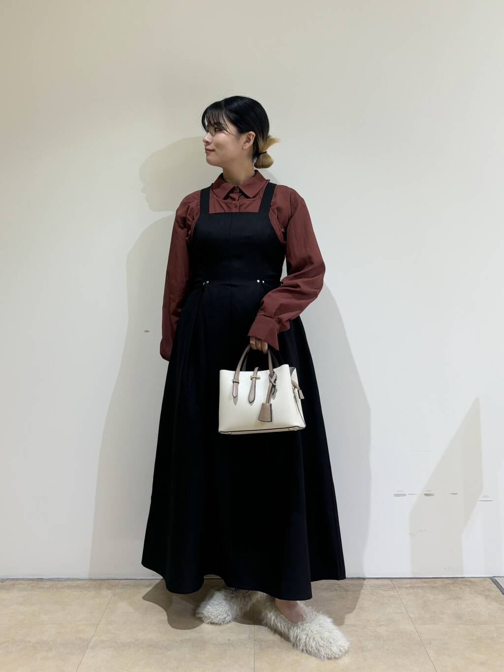 front tuck jumper skirt (black) *JP