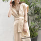 v-neck ribbon one piece (ivory) *JP