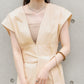 v-neck ribbon one piece (ivory) *JP