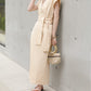 v-neck ribbon one piece (ivory) *JP