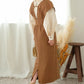 v-neck ribbon one piece (brown) *JP