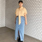 tie set long shirt (apricot) *JP