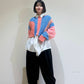 art fringe cropped knit (flamingo) *JP