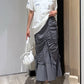 cut out gather skirt (grey) *JP