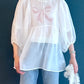 organdy volume blouse (white) *JP